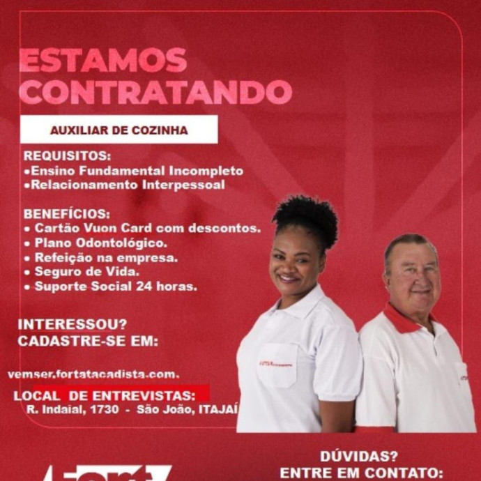 📢 #OportunidadeDeEmprego