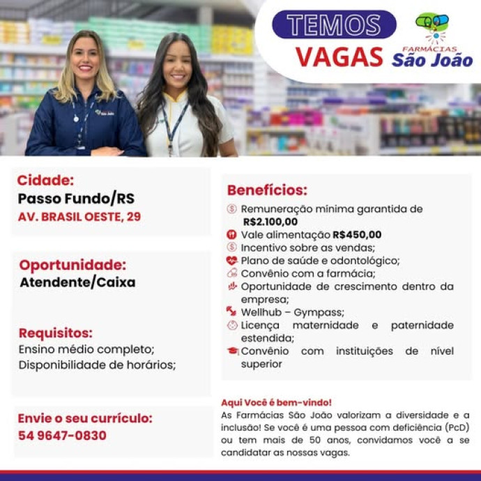 Vaga disponível!